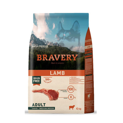 Bravery Dog Adult Grain Free Hypoallergenic Lamb - 4kg