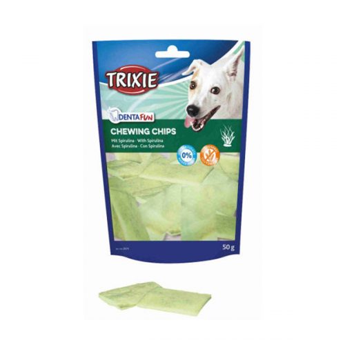 Trixie Denta Fun Spirulina Rágó Chips Kutyáknak - 50g