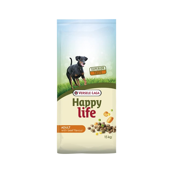 Versele-Laga Happy Life Adult Beef Száraz Kutyatáp – 15kg Versele-Laga Happy Life Adult Beef Száraz Kutyatáp – 15kg