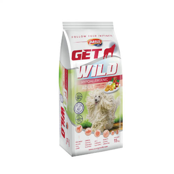 Panzi GetWild Adult Hypoallergenic Lamb&Rice Száraztáp - 15kg Panzi GetWild Adult Hypoallergenic Lamb&Rice Száraztáp - 15kg