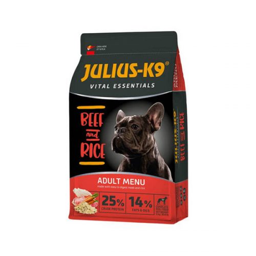 JULIUS-K9 Adult Vital Essentials Beef&Rice (Marha&Rizs) Száraztáp - 3kg