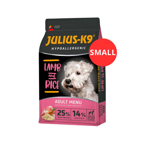 JULIUS-K9 Adult Hypoallergenic Lamb&Rice SMALL - 12kg JULIUS-K9 Adult Hypoallergenic Lamb&Rice SMALL - 12kg